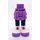 LEGO Medium lavendel Heup met Kort Dubbele Layered Rok met Wit en Paars shoes (23898 / 92818)