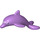 LEGO Medium Lavender Jumping Dolphin with Bottom Axle Holder with Face Paint (13392 / 19817)