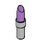 LEGO Medium Lavender Lipstick with Medium Stone Gray Handle (25866 / 93094)