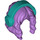 LEGO Mittlerer Lavendel Lange Wellig Haar mit Mittelscheitel mit Dark Turquoise Headphones (65226)