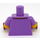 LEGO Medium Lavender Minifig Torso with Dark Tan Overalls and Tools in Pocket (973 / 78568)