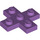 LEGO Medium lavendel Plate 3 x 3 Kryss (15397)