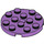 LEGO Medium Lavender Plate 4 x 4 Round with Hole and Snapstud (60474)