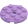 LEGO Medium Lavender Plate 4 x 4 Round with Hole and Snapstud (60474)