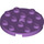 LEGO Medium Lavender Plate 4 x 4 Round with Hole and Snapstud (60474)