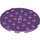 LEGO Medium Lavender Plate 6 x 6 Round with Pin Hole (11213)