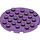 LEGO Medium Lavender Plate 6 x 6 Round with Pin Hole (11213)