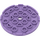 LEGO Medium Lavender Plate 6 x 6 Round with Pin Hole (11213)