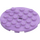 LEGO Medium Lavender Plate 6 x 6 Round with Pin Hole (11213)