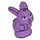 LEGO Medium Lavender Rabbit with Turquoise Eyes (72584 / 77305)