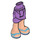 LEGO Medium Lavender Skirt with Side Wrinkles with blue sandals (11407)