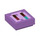 LEGO Medium Lavender Tile 1 x 1 with Pixels with Groove (3070 / 106317)