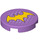 LEGO Medium Lavender Tile 2 x 2 Round with Batgirl Logo with Bottom Stud Holder (14769)
