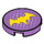 LEGO Medium Lavender Tile 2 x 2 Round with Batgirl Logo with Bottom Stud Holder (14769 / 33360)