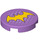 LEGO Medium lavendel Flise 2 x 2 Rund med Batgirl logo med Bund Knops Holder (14769 / 33360)