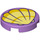 LEGO Medium Lavender Tile 2 x 2 Round with Sea Shell with Bottom Stud Holder (14769 / 39468)