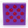 LEGO Medium Lavender Tile 2 x 2 with Coral Dog Paws Sticker with Groove (3068)