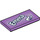 LEGO Medium Lavender Tile 2 x 4 with &#039;Emma&#039; (44962 / 87079)