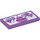 LEGO Medium Lavender Tile 2 x 4 with Party Balloons and Birthday Cake (36176 / 87079)