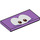 LEGO Medium Lavender Tile 2 x 4 with Urchin Face (87079 / 94294)