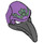 LEGO Medium Lavender Vulture Mask with Gray Beak and Sand Green Headpiece (17415)