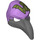 LEGO Mittlerer Lavendel Vulture Maske mit Grau Schnabel und Sand Green Headpiece (17415)