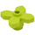 LEGO Mittlerer Kalk Blume 2 x 2 mit Angular Blätter (4727)