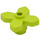 LEGO Medium Lime Flower 2 x 2 with Angular Leaves (4727)