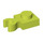 LEGO Medium Lime Plate 1 x 1 with Vertical Clip (Thick &#039;U&#039; Clip) (4085 / 60897)