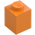 LEGO Medium orange Klods 1 x 1 (3005 / 30071)