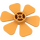 LEGO Orange moyen Fleur/Hélice Ø61,84 (30078)