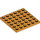 LEGO Medium Orange Plate 6 x 6 (3958)