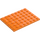 LEGO Medium oranje Plaat 6 x 8 (3036)