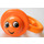 LEGO Medium Orange Primo spiral tail with orange head/face on red base