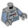 LEGO Medium Stone Gray AT-AT Driver with Sand Blue Legs (Angry) Minifig Torso (973 / 76382)