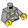 LEGO Mittleres Steingrau Bandit / Prisoner, Hooded Torso, mit &#039;60675&#039; auf Striped Shirt. Torso (973 / 76382)