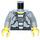 LEGO Mittleres Steingrau Bandit / Prisoner, Hooded Torso, mit &#039;60675&#039; auf Striped Shirt. Torso (973 / 76382)