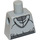 LEGO Medium Stone Gray Bandit / Prisoner, Hooded Torso, with &#039;60675&#039; on Striped Shirt. Torso without Arms (973)