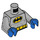 LEGO Medium Stone Gray Batman Torso with Blue Hands (973 / 76382)