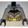 LEGO Medium Stone Gray Batman Torso with Gold Belt and Black Logo with Gold Outline (973 / 76382)