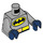 LEGO Medium Stone Gray Batman with Gray and Blue Outfit Minifig Torso (973 / 76382)