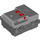 LEGO Medium Stone Gray Battery Box, 9V, Powered Up with Screwed Battery Lid (85825)