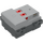 LEGO Medium Stone Gray Battery Box, 9V, Powered Up with Screwed Battery Lid (85825)