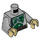 LEGO Gris piedra medio Boba Fett con Olive Verde Pauldron y Tostado Manos Minifigura Torso (973 / 76382)