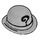 LEGO Medium Stone Gray Bowler Hat with Riddler Question Mark (12220 / 73249)