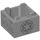LEGO Mittleres Steingrau Box 2 x 2 mit Imperial symbol und Schwarz rune symbols  (69870 / 103543)