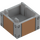 LEGO Medium Stone Gray Box 2 x 2 with Treasure Chest Bottom with Keyhole (2821 / 103777)