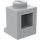 LEGO Medium Stone Gray Brick 1 x 1 with Headlight and Slot (4070 / 30069)