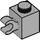LEGO Gris pierre moyen Brique 1 x 1 avec Agrafe Horizontal (60476 / 65459)