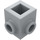 LEGO Medium Stone Gray Brick 1 x 1 with Two Studs on Adjacent Sides (26604)